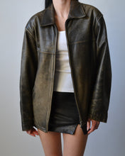 Load image into Gallery viewer, Vintage Distressed Leather Jacket
