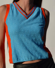 Load image into Gallery viewer, Chanel Blue Terrycloth Tank Top
