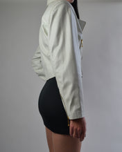 Load image into Gallery viewer, White Danier Cropped Leather Jacket
