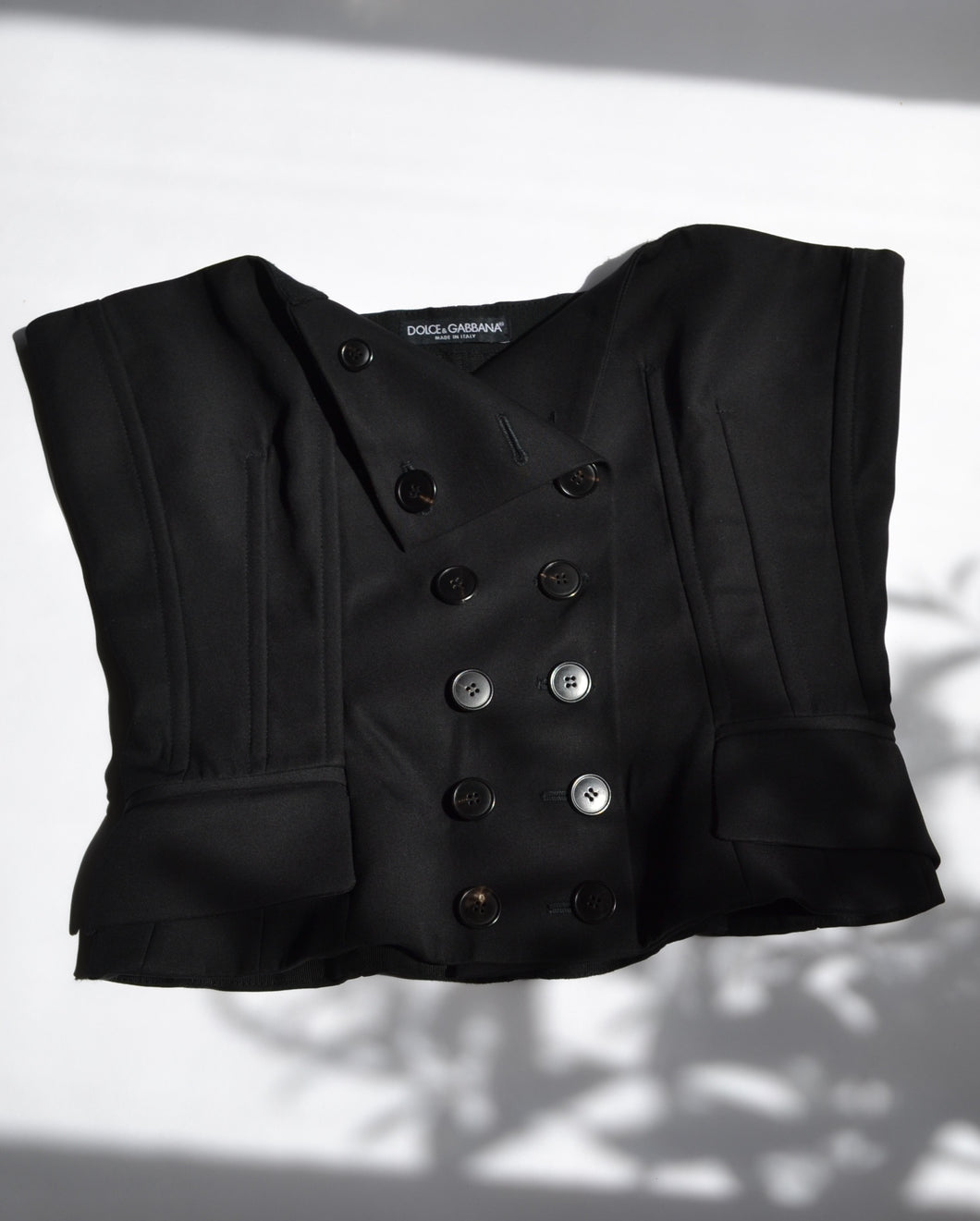 Dolce & Gabbana Black Strapless Corset Top
